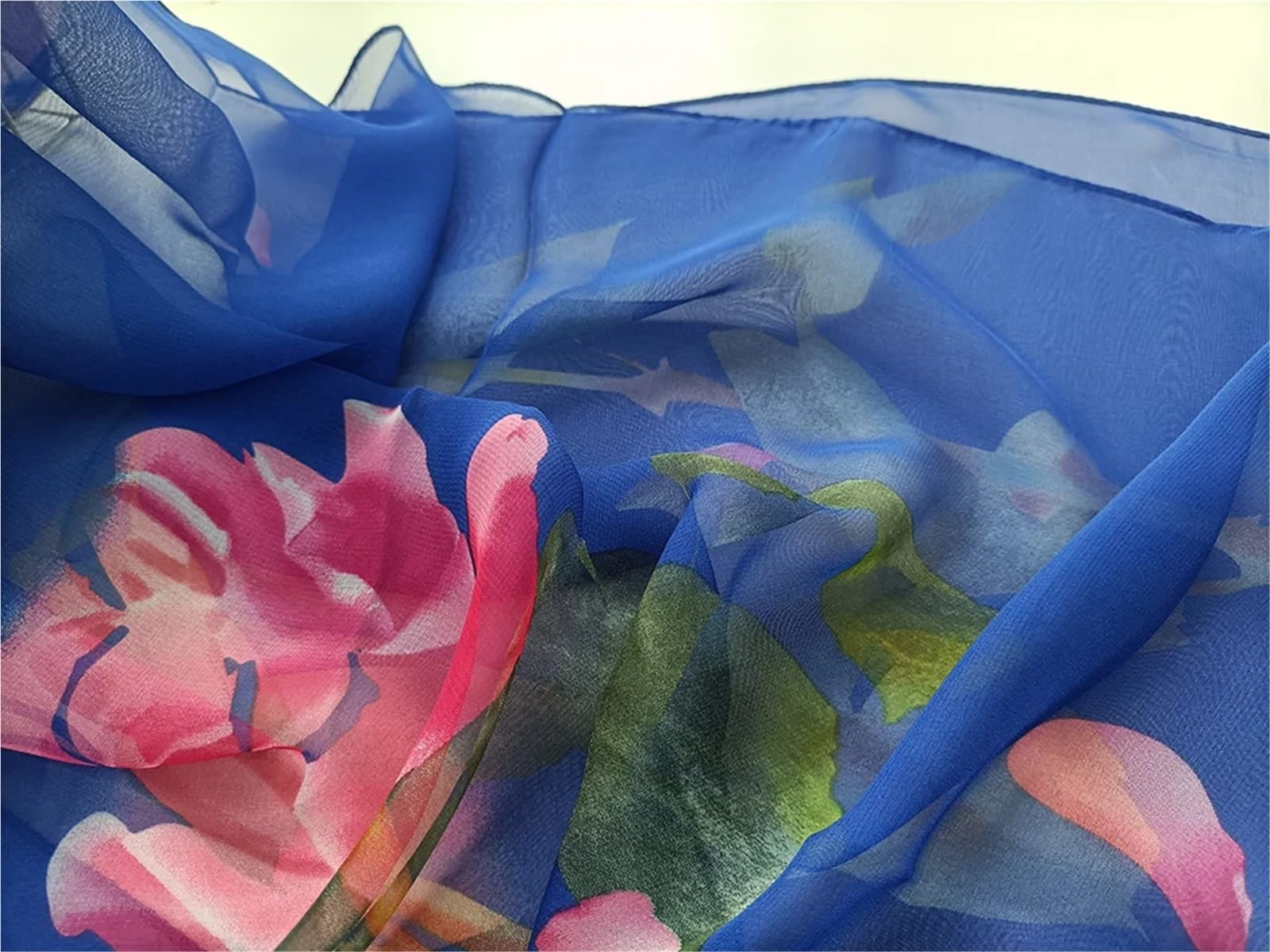 2 piezas de bufanda de flores for mujer, elegante bufanda de gasa, chal protector solar for playa de verano Para Mujer