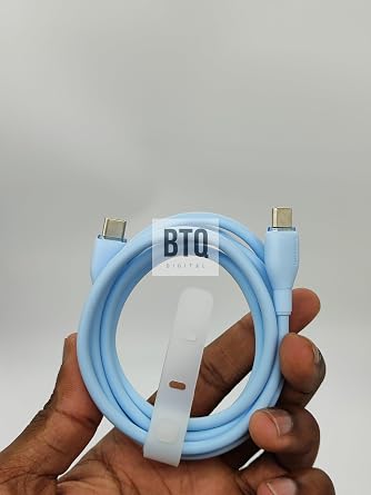 Type-C to Type-C Cable 100W with Baseus Pudding Fast Charging Feature, 1.2 Meters, Blue