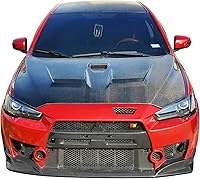 Vista 2 de Conversión de parachoques delantero compatible con MITSUBISHI LANCER 2008-2015, kit de carrocería de conversión de cubierta de parachoques negro PP