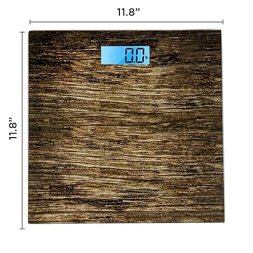 Miniatura 4 de CAMEO - Báscula de baño para peso corporal, báscula de baño con una gran pantalla LCD de retroiluminación y vidrio templado, baterías incluidas, 400