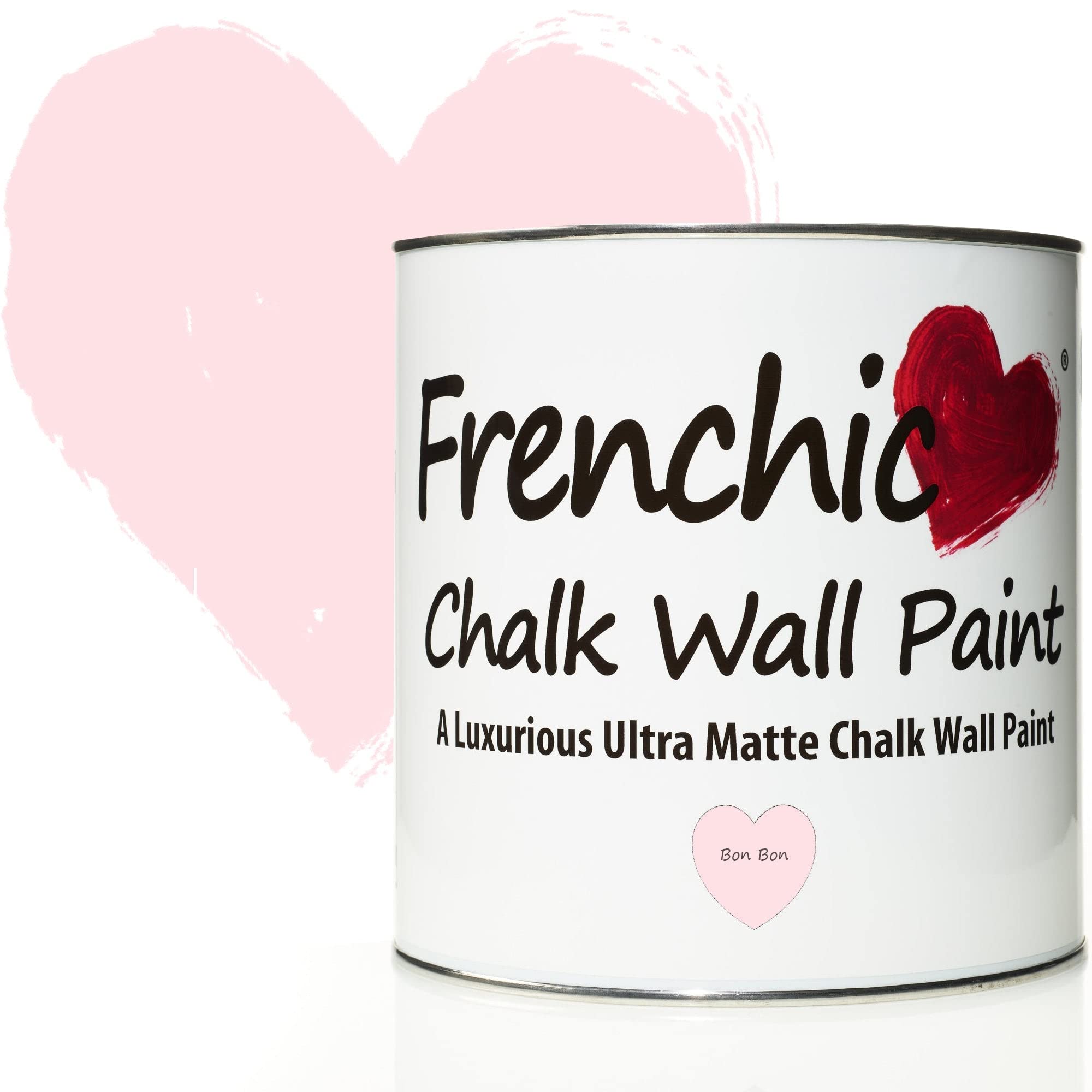 Frenchic Pink Bon Bon Chalk Wall Paint, For Interior Walls & Ceilings, Ultra Matte, Washable & Scrubbable (2.5L)