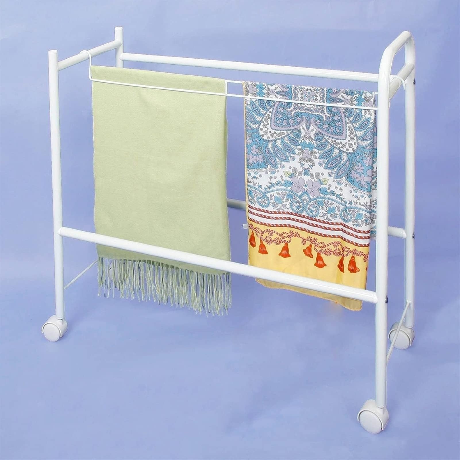 OLSKFUH Pull-Out Trouser Rack Removable Pull-Out Rack Wardrobe Storage Expandable Space Saving Drawer-Style Hanger Rod Rolling Trolley,Space-Saving Pants Trolley Rack With Swivel,