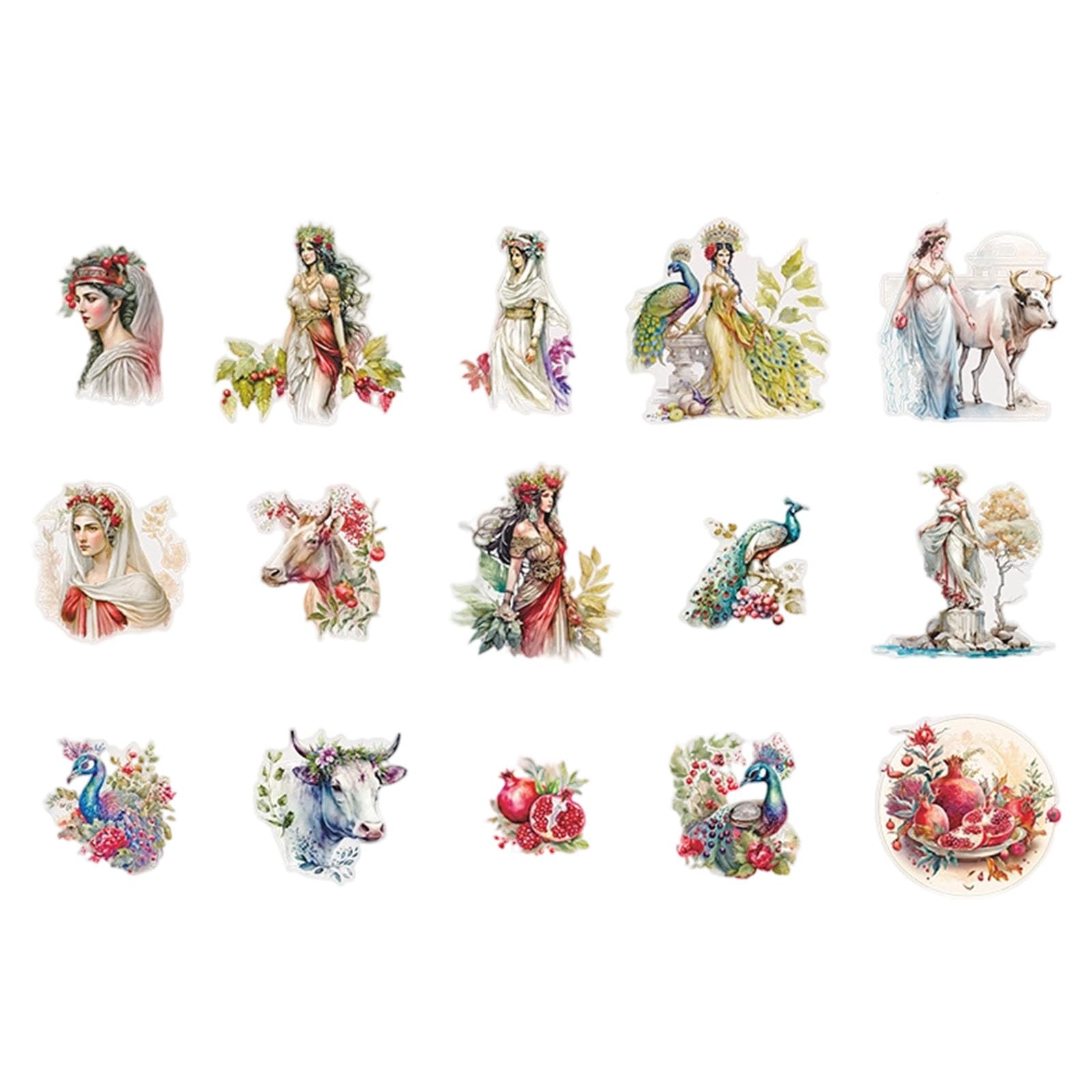 YROHGKPN European Inspired PET Transfers Waterproof Transfers for Planners and Craft Undertakings PET Substance Album Addons