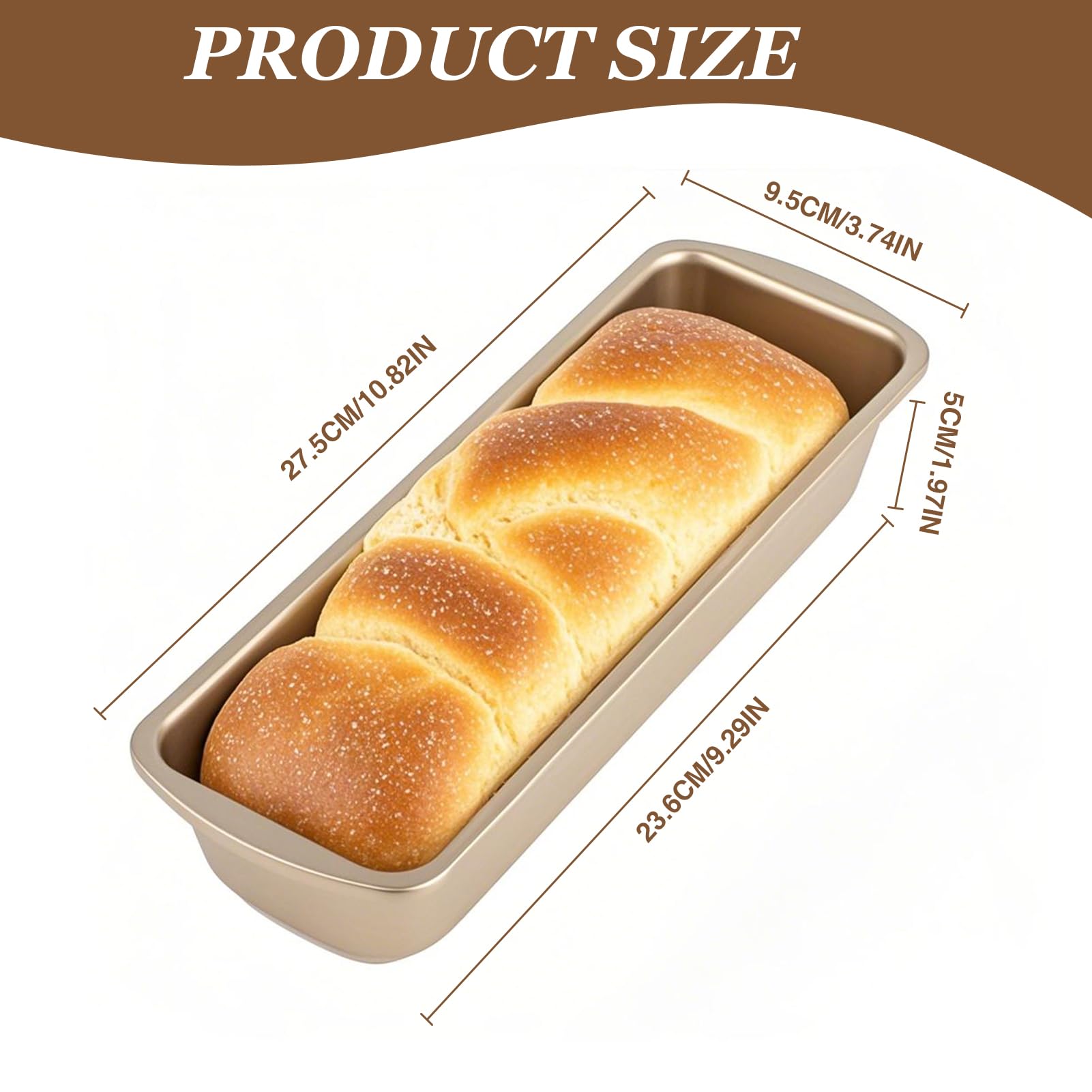 3 Pezzi Stampo Plumcake,Teglia per pane in acciaio al carbonio antiaderente,27.5 x 9,5 x 23,6 Stampo pane,Facile da pulire,Resistente,Ideale per stampo plumcake rettangolare,Stampo per torte