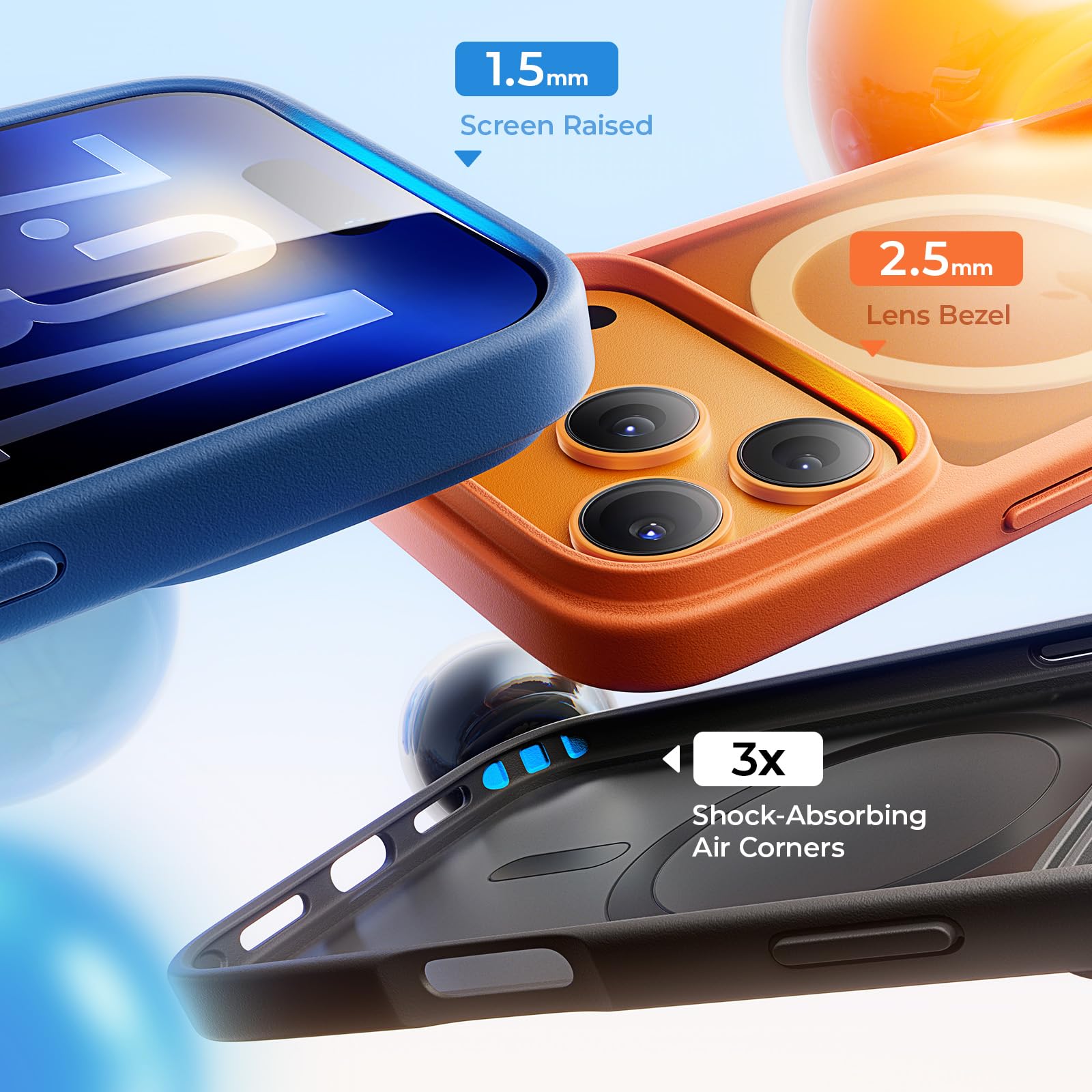 Amazon.com: LISEN 3 in 1 Shockproof for iPhone 17 Pro Max Case