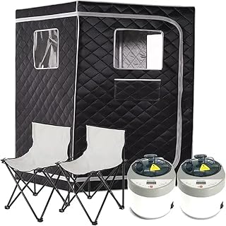 2-Personen-Dampfsauna, tragbares Saunazelt, Sauna, Heimsauna-Set, Ganzkörper-Spa-Dampfgarer, Saunaraum mit großem Raum(2Person 2Steamers A)