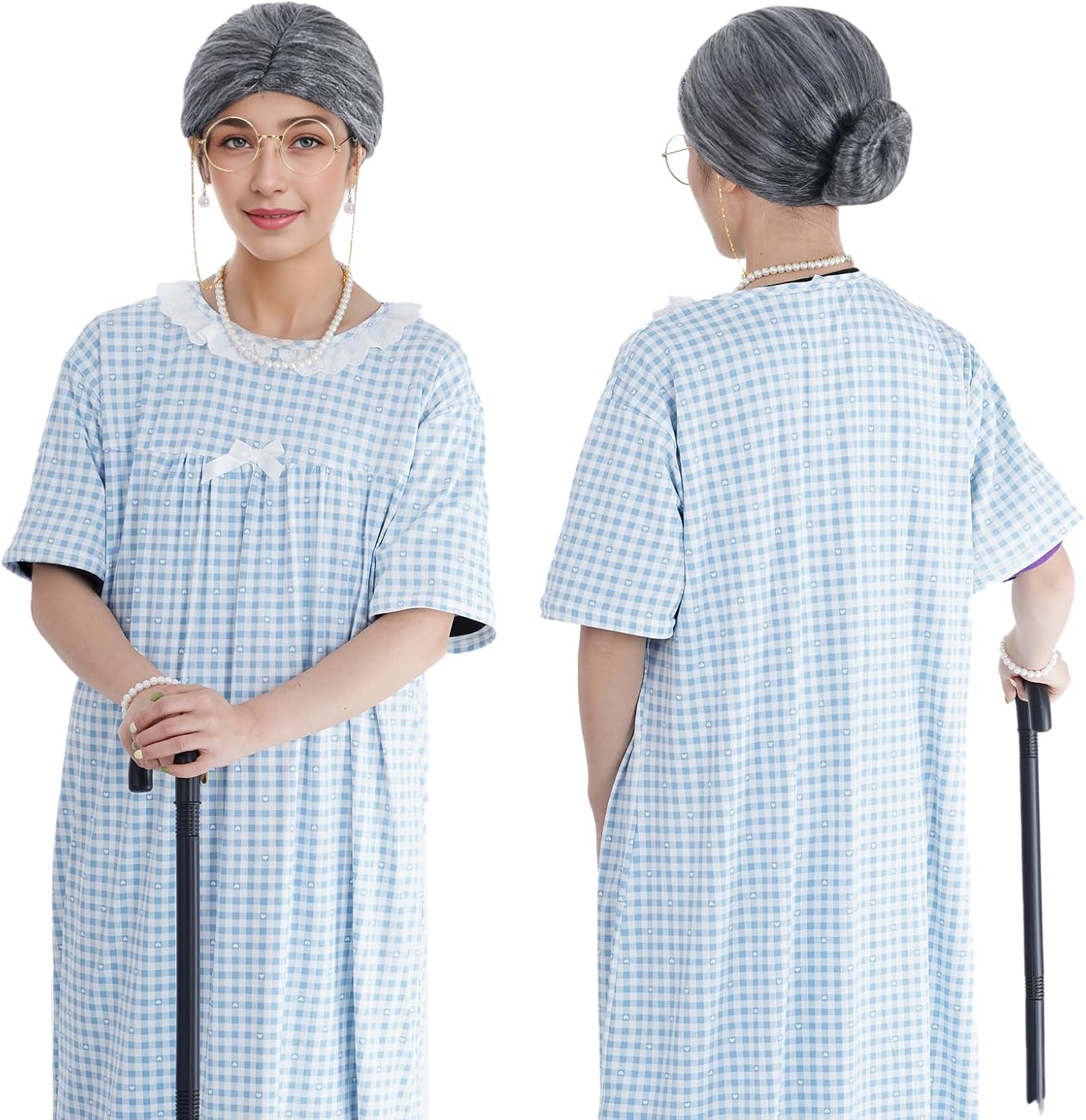 choyaxo Old Lady Costume 100 Days of School Costume - Image 6