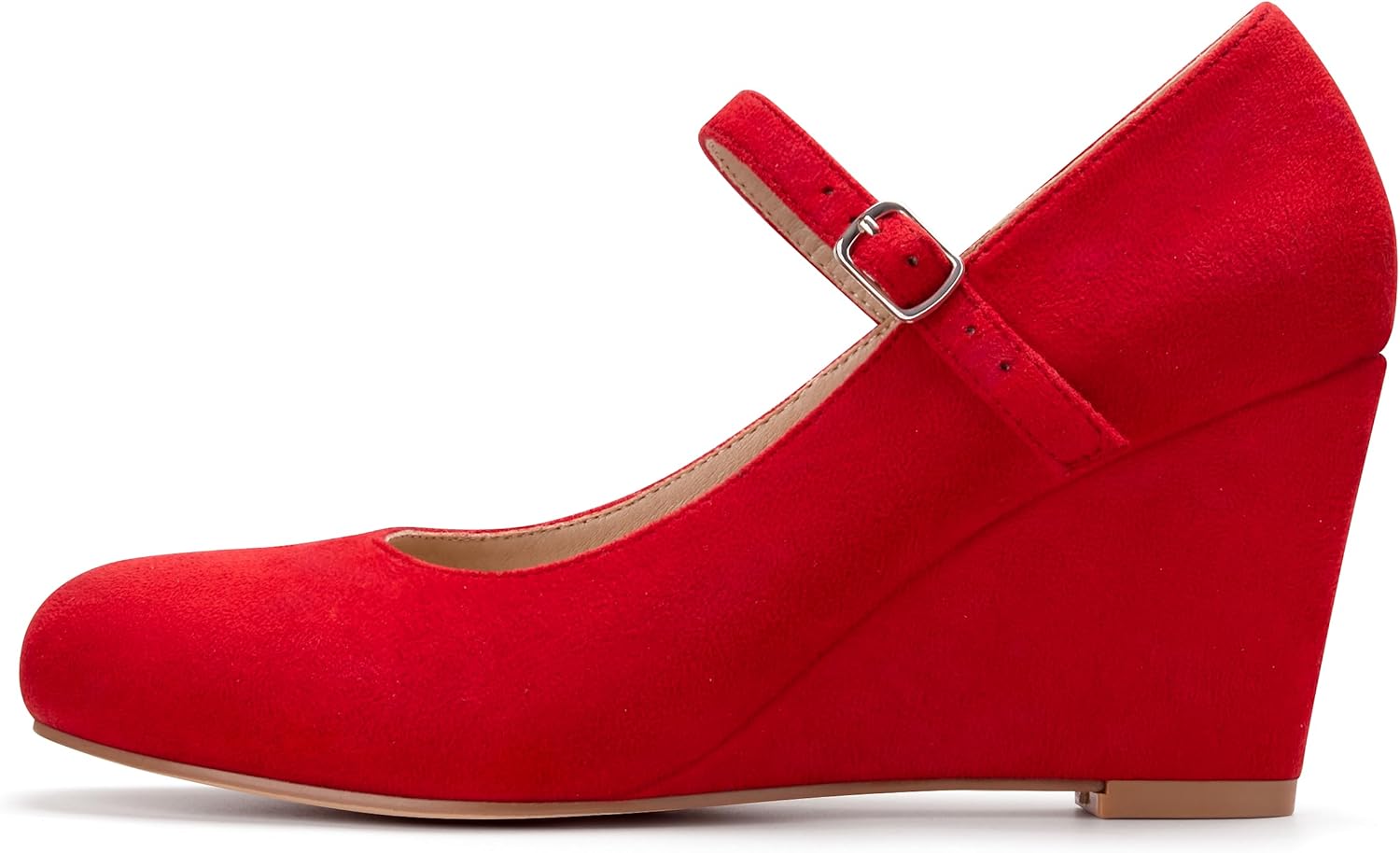 Womens Wedge Pumps with Ankle Strap for Dressy Ladies Mary Jane Shoes Closed Toe Wedges Heels for Women - Image 4