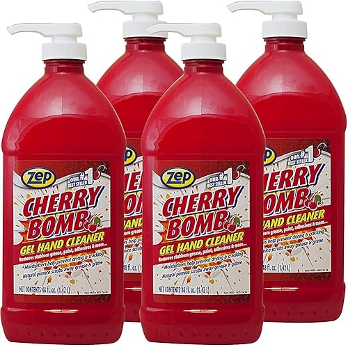 Miniatura 9 de Zep Cherry Bomb Limpiador de manos 48 oz (caja de 4)  Roca volcánica y emolientes  Perfecto para mecánicos y aficionados al bricolaje