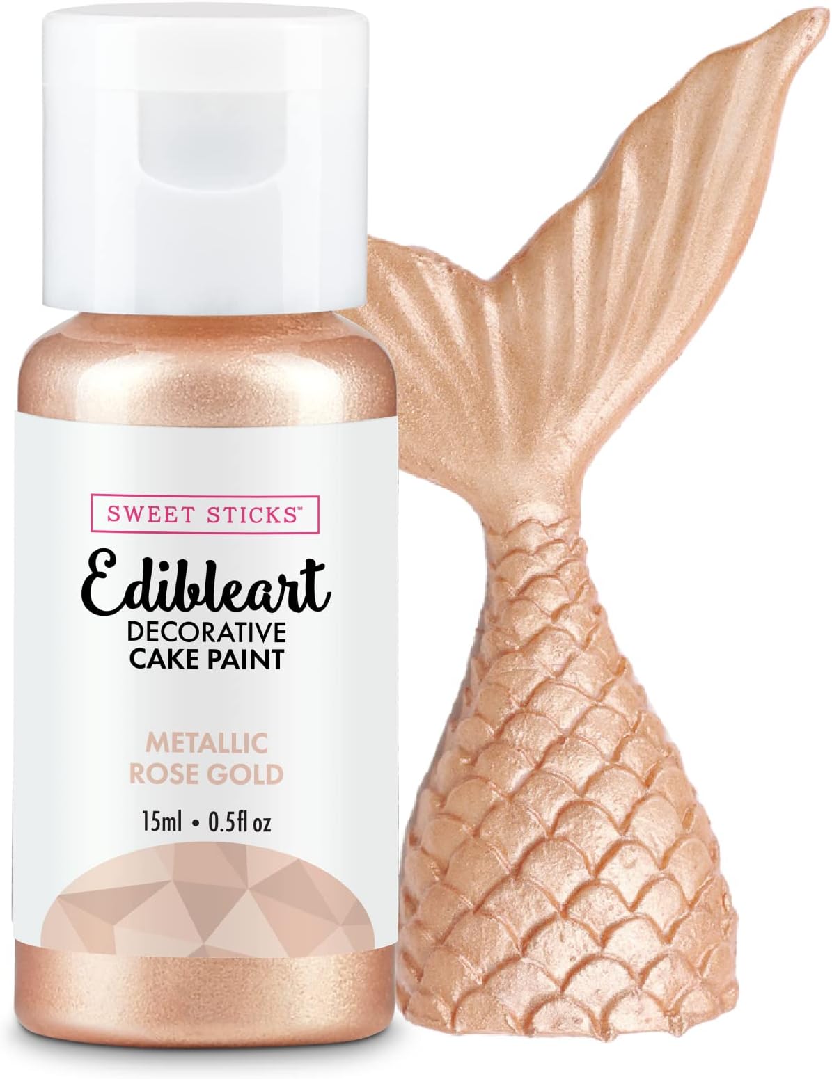 Sweet Sticksメタリック食用アートペイント 15ml ローズゴールド