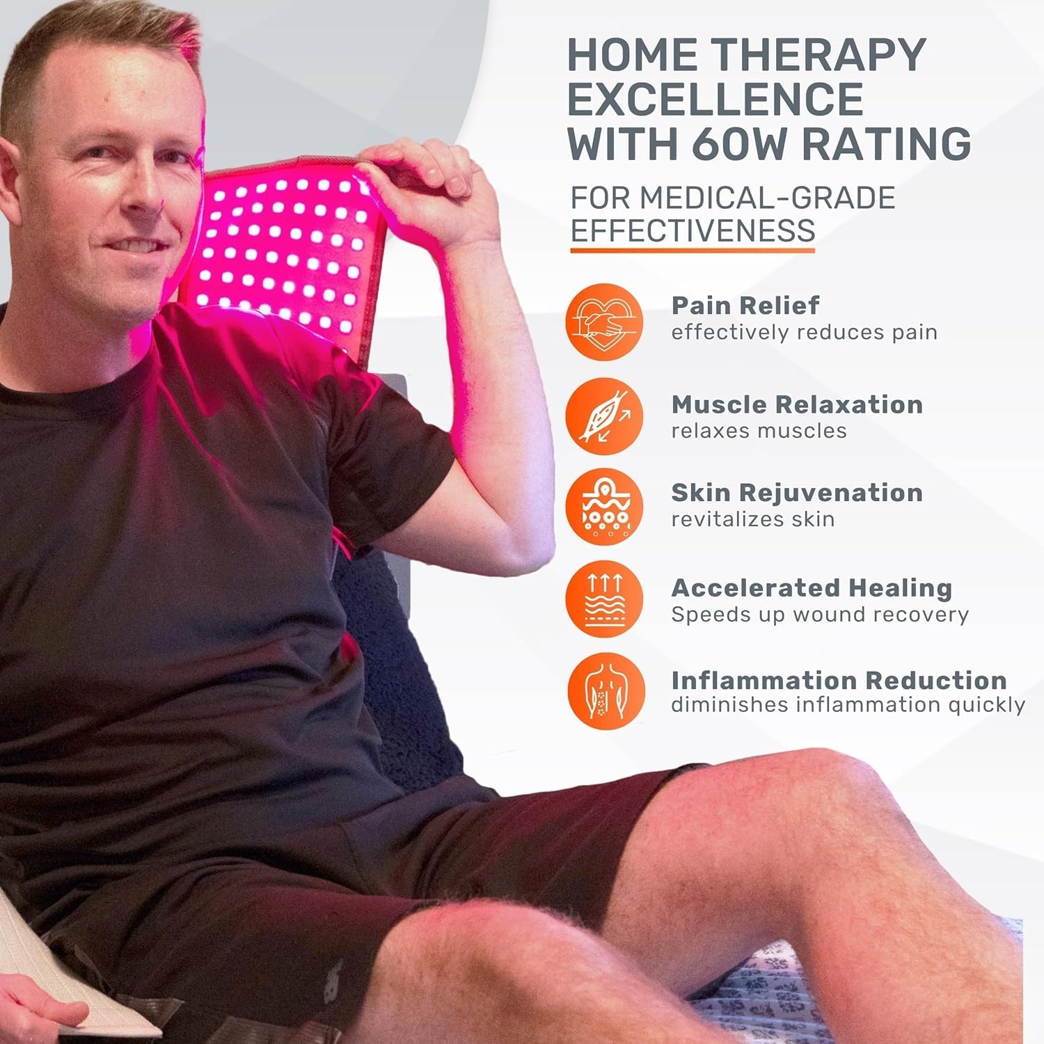 LOOKEE HealGlow Pro Medical Infrared & Red Light Therapy Belt | Programmable 10 Therapy Modes | 60W LED Infrared Light for Pain Relief | Upgraded Controller