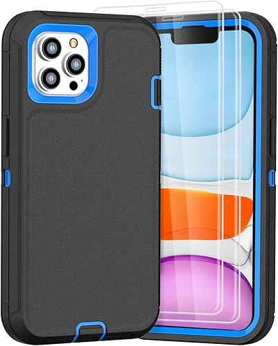 Funda diseñada para iPhone 11 Pro Max protección resistente 3 en 1 con clip de cinturón con 2 protectores de pantalla, cubierta de grado militar Funda diseñada para iPhone 11 Pro Max protección resistente 3 en 1 con clip de cinturón con 2 protectores de pantalla, cubierta de grado militar