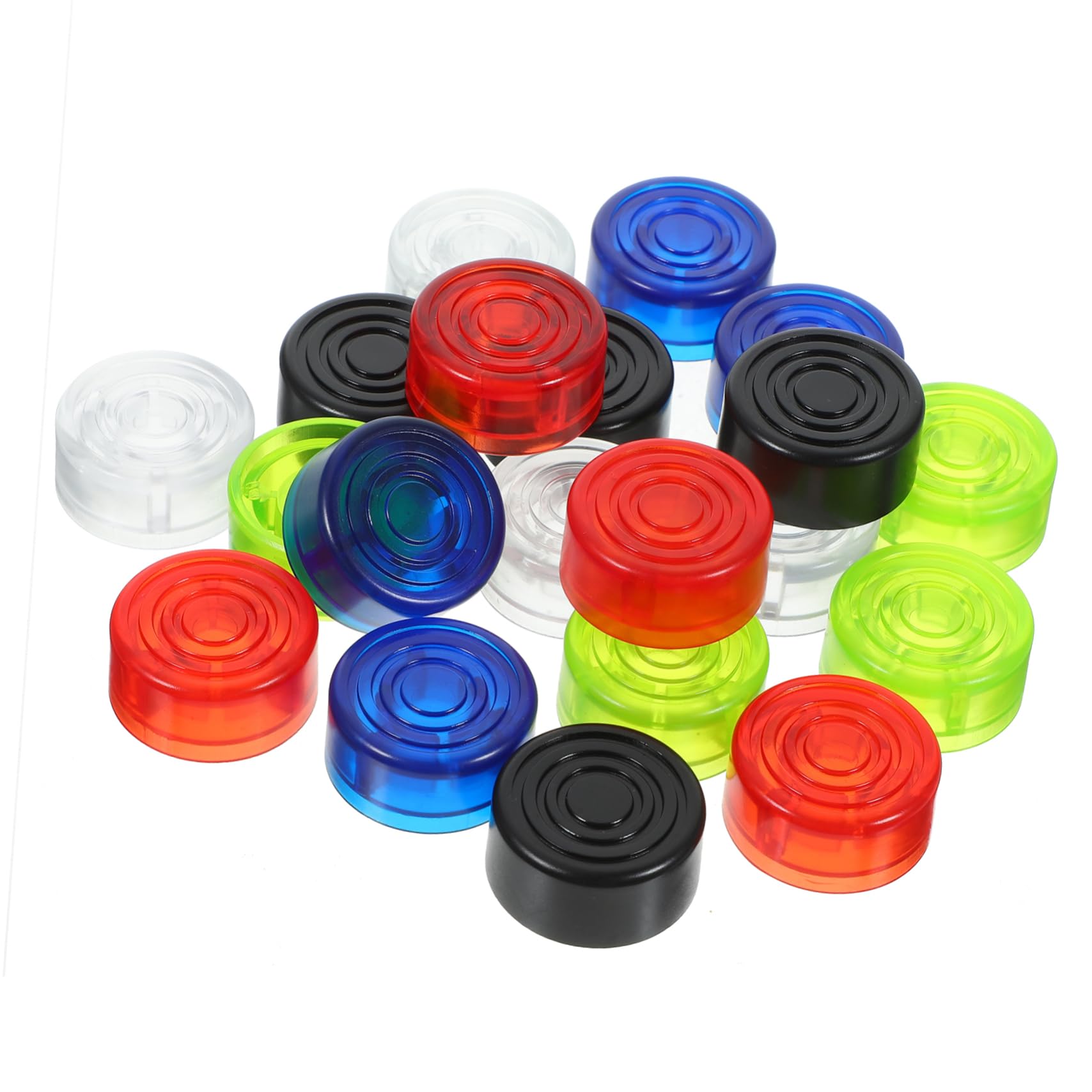 FAVOMOTO 20pcs Guitar Pedal Button Caps for Electric Guitar Vibrant Colors Easy Install Durable Plastic