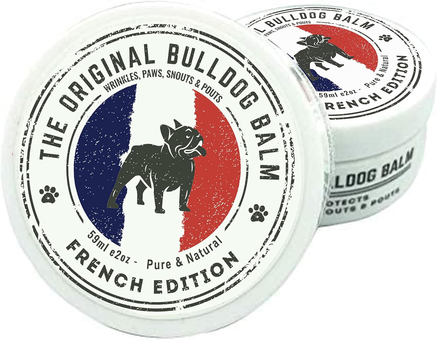 The Original Bulldog Balm Frenchie Edition, Paw, Wrinkle and Snout Balm, Heals Dry Crusty Noses, Soothes Paws and Cleans Wrinkles.