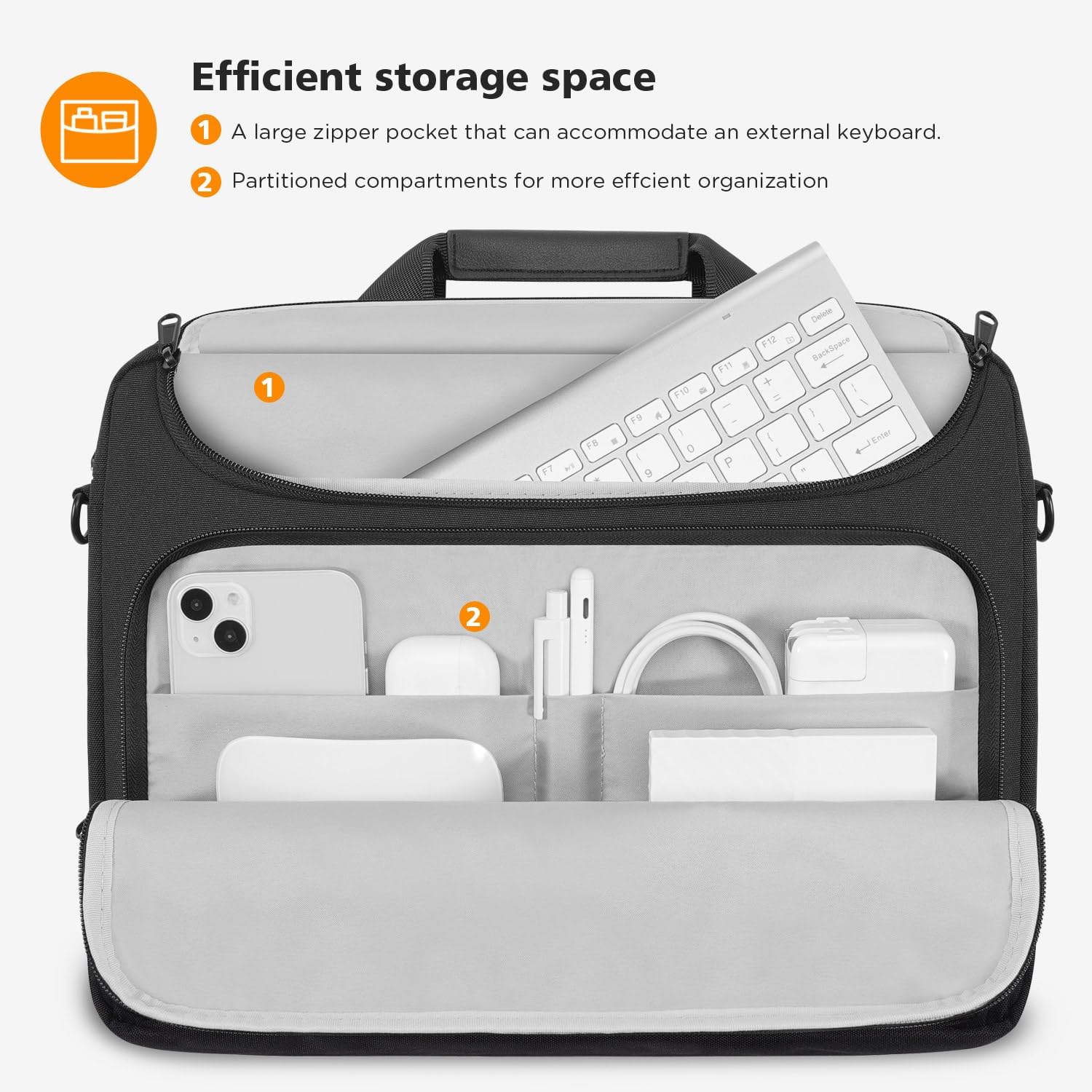 KIZUNA Laptop Bag Case 17 Inch Computer Shoulder Sleeve for 17.3" Legion 5/5i/LG gram 17/17.3" MSI 17/Dell G7/17 IdeaPad 3i Gen7/HP Gaming Pavilion 17/ Ideapad 700, Black