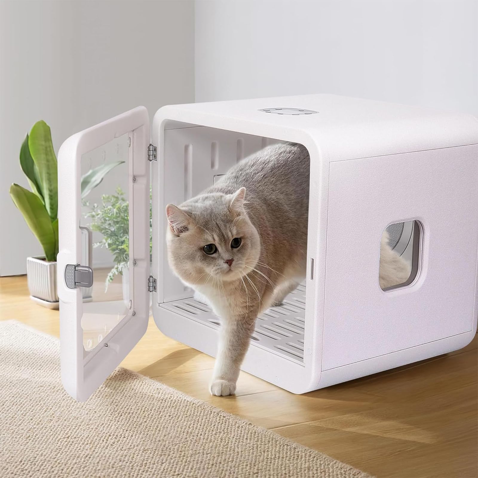 Katzenpflegegebläse, Hundetrockenbox, Haustierföhnbox, Katzentrocknermaschine, große Kapazität, extrem leise