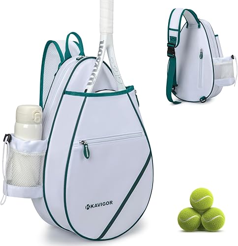 Bolsa de tenis, mochila de tenis acolchada con capacidad para 2 raquetas, bolsas cruzadas impermeables para mujeres, hombres y jóvenes