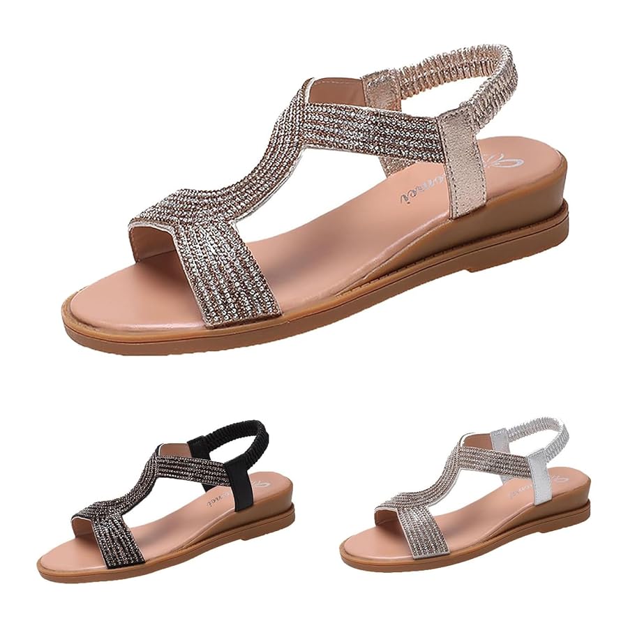 Amazon | [Pertice] 夏 靴 レディース サンダル キラキラ