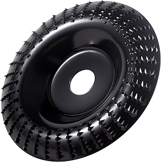 Wood Carving Disc, Circular Hand Held Stump Grinding Discs, Angle Grinding Teeth Wheel Machine for Wood Cutting Shaping Attachments- Black