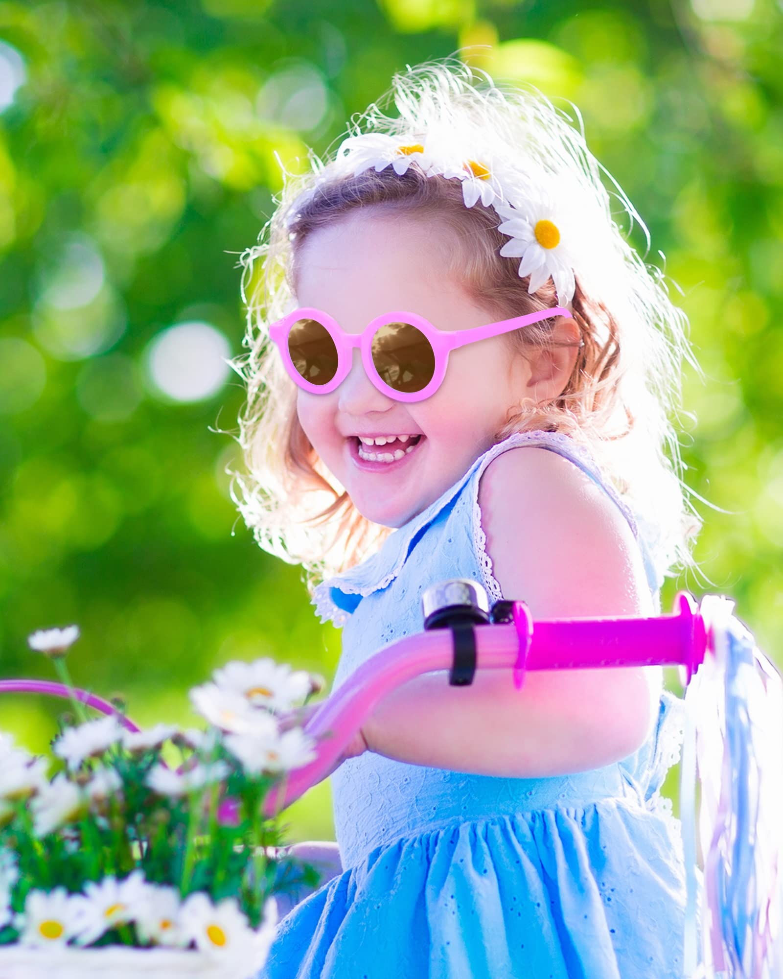 Xuhal 100 Paar Kinder-Sonnenbrillen, Partyzubehör, niedlich, rund, für Kleinkinder, Mädchen, Jungen, Alter 3–10 Jahre, Outdoor, Strand, Pool, Sommer