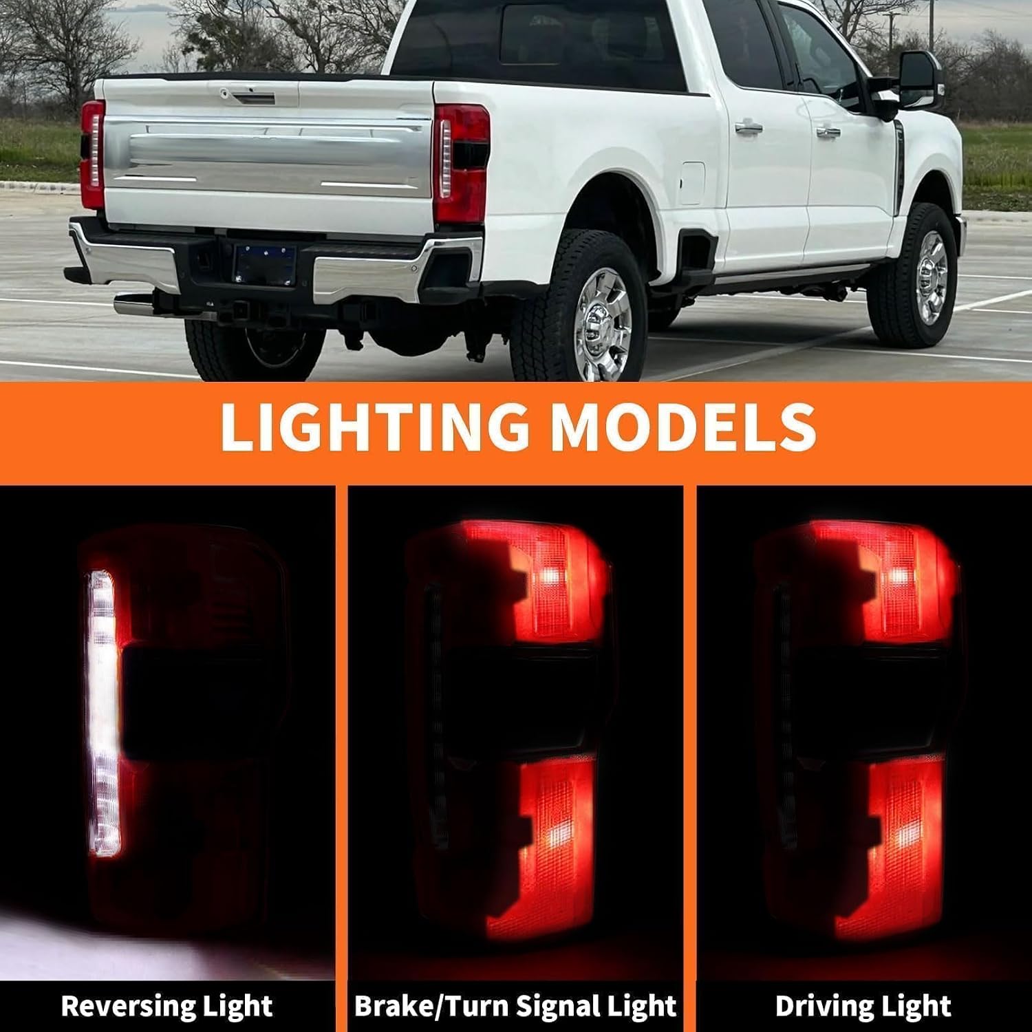Tail Light w/Blind Spot Compatible with 2023-2024 (F Series) 250 350 Super Duty Halogen Taillight Rear Brake Light FO2801294 PC3Z13404B (Right)