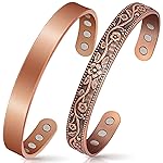 Copper Bracelets for Women Men: Lymph Detox Magnetic Bracelet, 100% Pure Copper Bracelet with 6 Magnets 3500 Gauss - Copper Jewelry Gifts