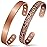 Copper Bracelets for Women Men: Lymph Detox Magnetic Bracelet, 100% Pure Copper Bracelet with 6 Magnets 3500 Gauss - Copper Jewelry Gifts