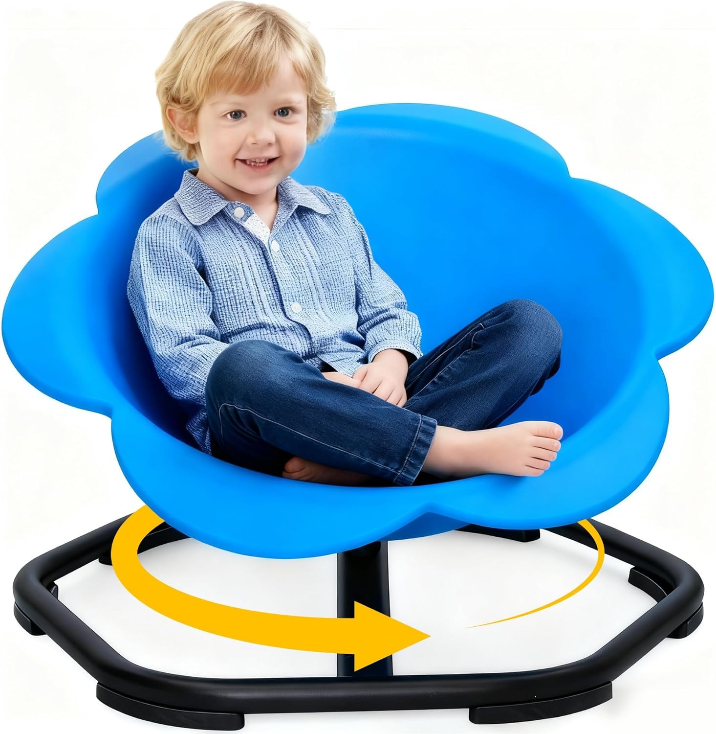 Silla giratoria sensorial para niños, Sensory Spinning Chair, giratoria a 360°, giratoria juegos sensoriales autismo, silla sensorial para niños, silla Spun, asiento para entrenamiento