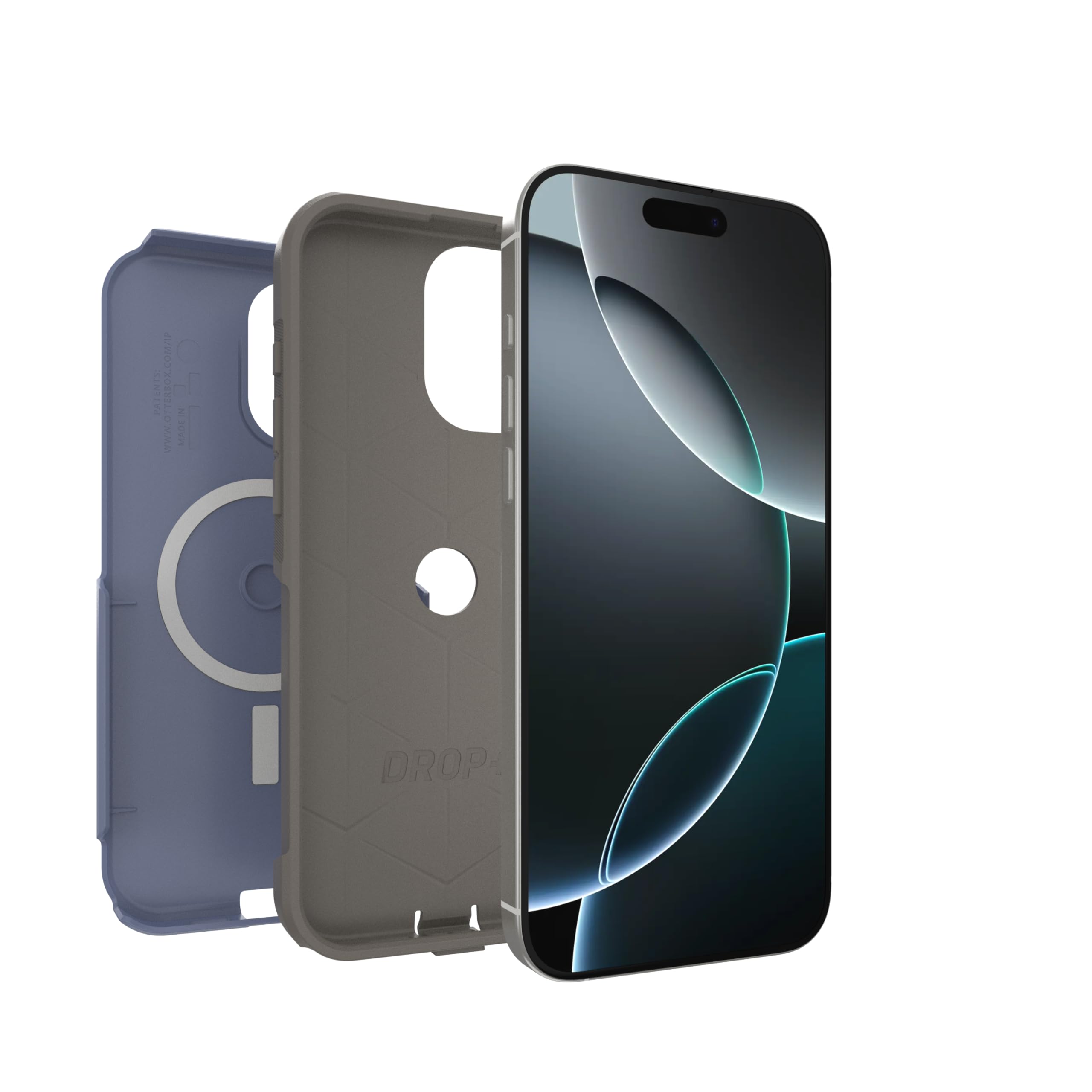 OtterBox Custodia per iPhone 16 Pro Max (Only) MagSafe Series Commuter - Orchide speziata (blu e grigio) - magneti integrati - sottile e resistente - tascabile - con protezione delle porte