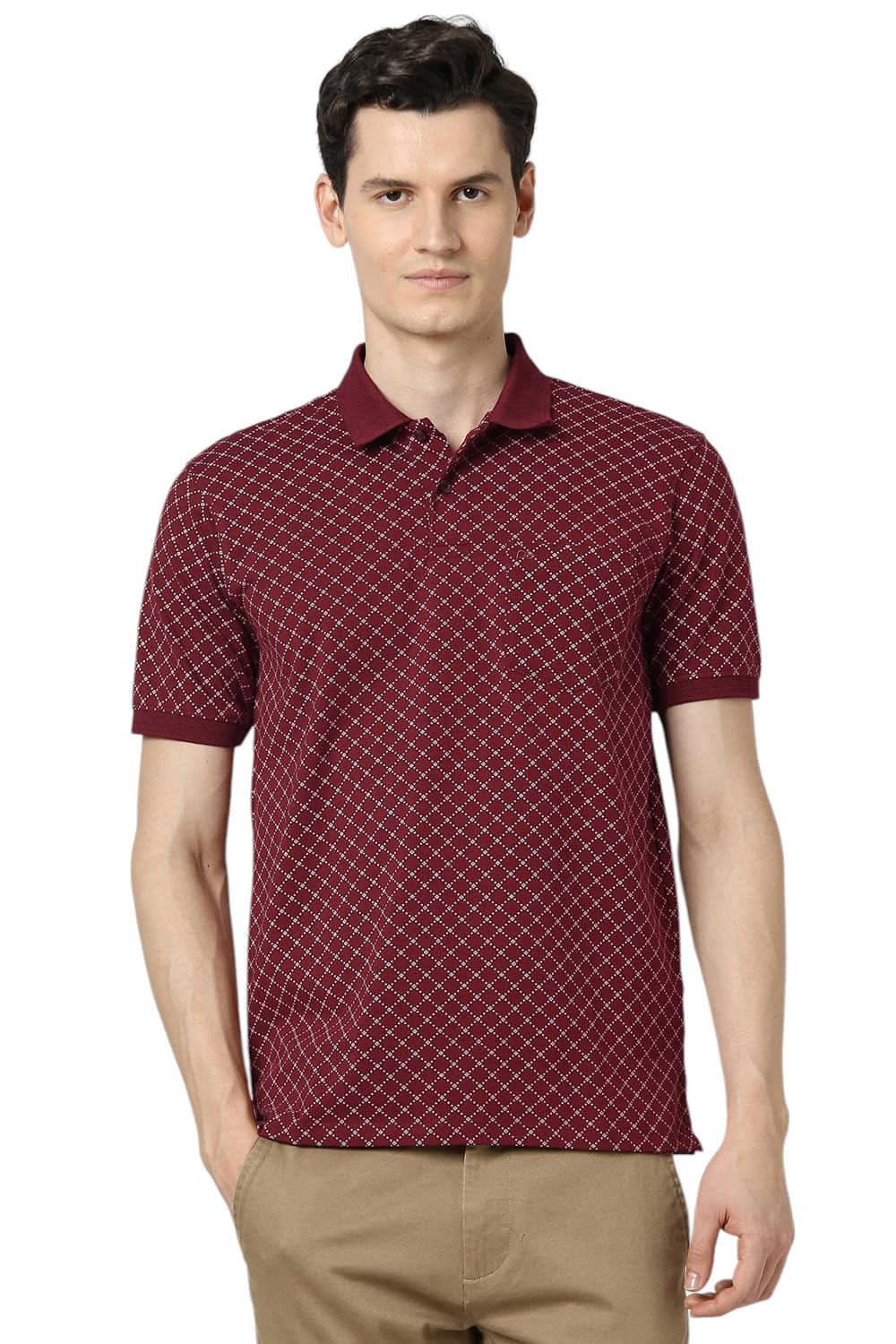 peter england Men's Cotton Regular Fit All Over Printed T-Shirt | Rich-picture-40