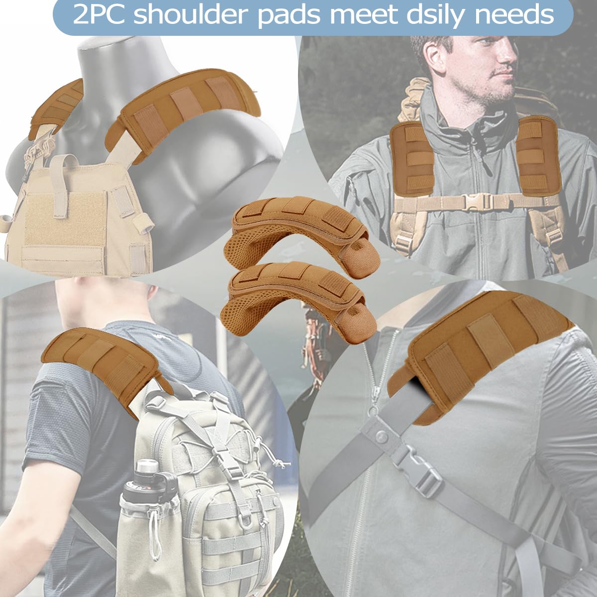 ZINMARK Paquete de 2 almohadillas de hombro ultra gruesas para bolsas de laptop, bolsas de mensajero, maletines y la mayoría de bolsas