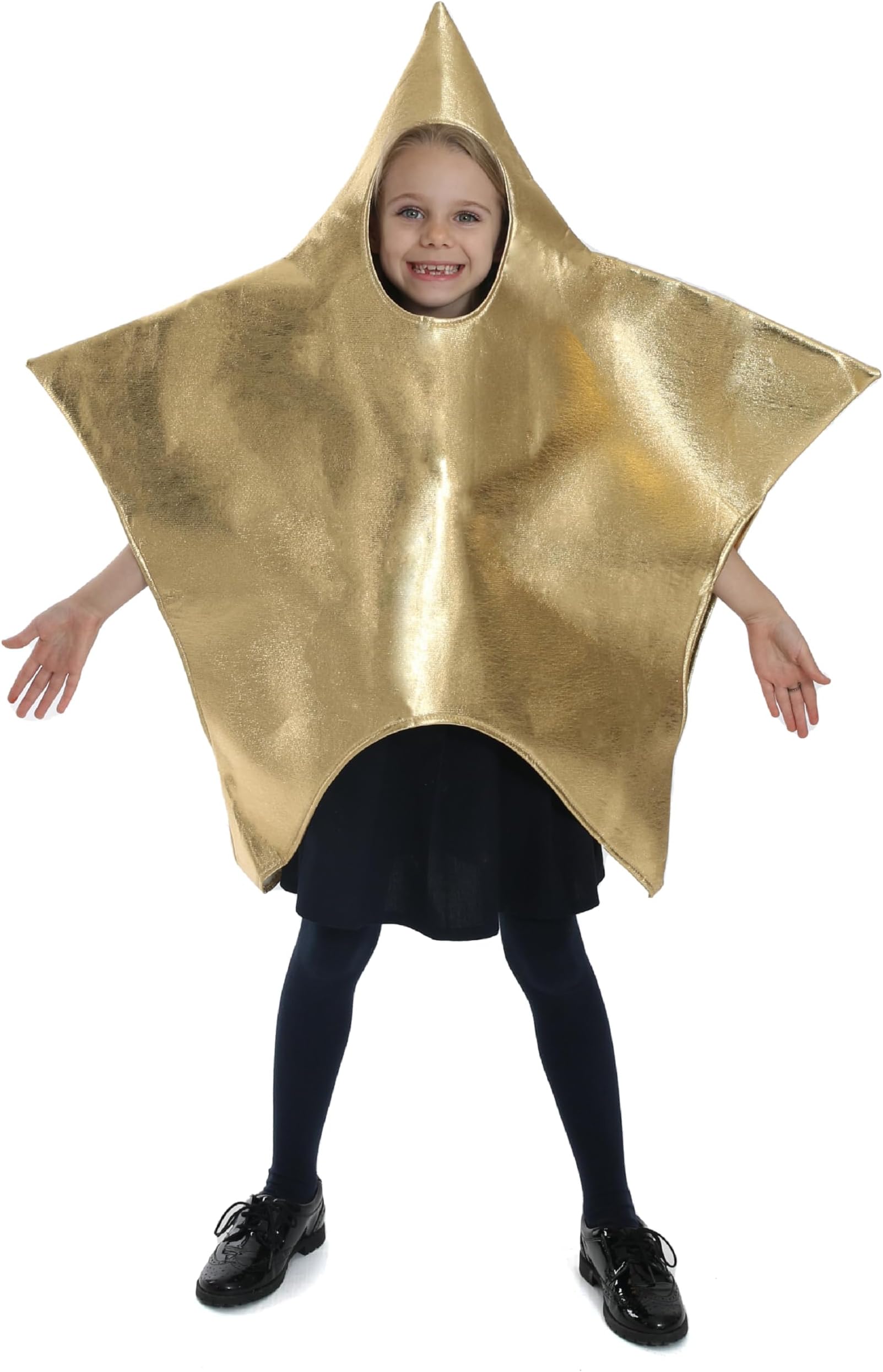 Kids Star Christmas Costume - Large Gold Star Costume - Childs Novelty Christmas Nativity Fancy Dress Costume
