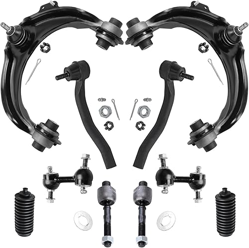 Miniatura 458 de Detroit Axle - Kit de suspensión frontal de 10 piezas para Chevy Trailblazer EXT GMC Envoy XL XUV Buick Rainier Isuzu Ascender Olds Bravada, brazos