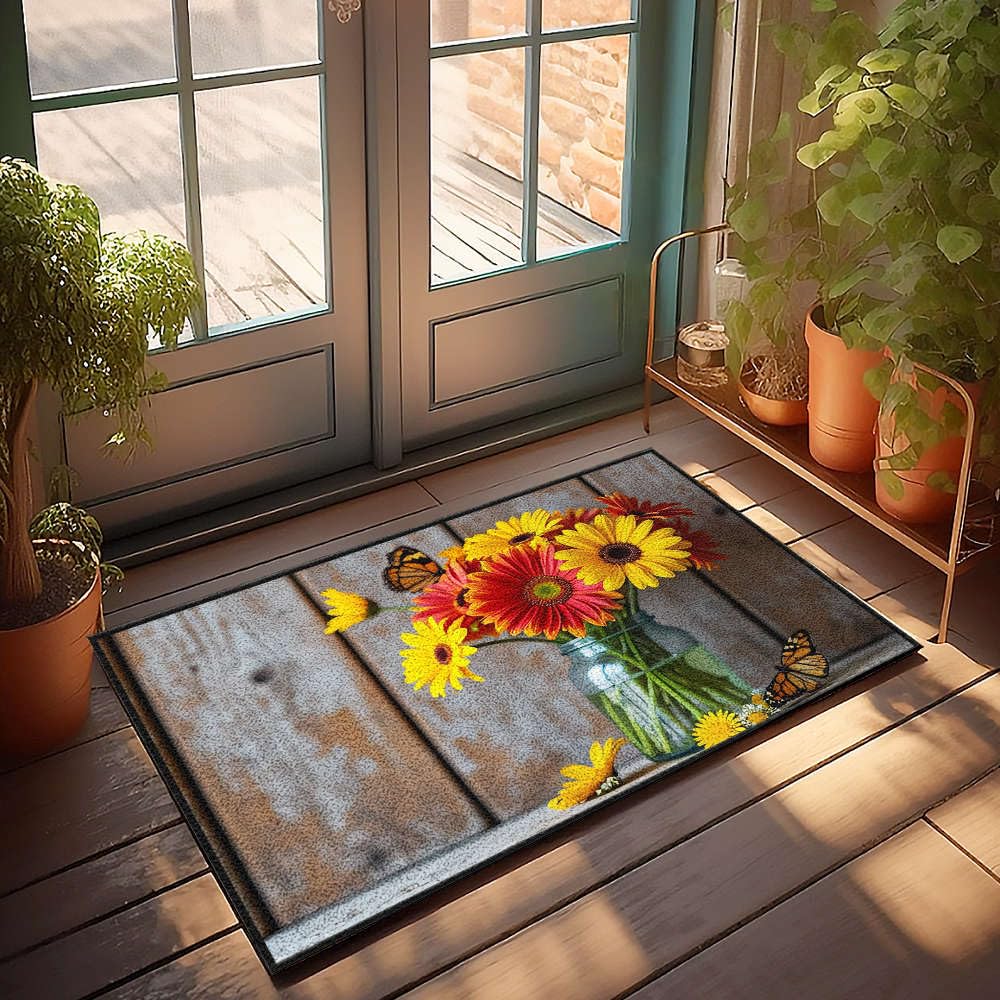 Tapis de porte d'automne grand format pour entrée propre
