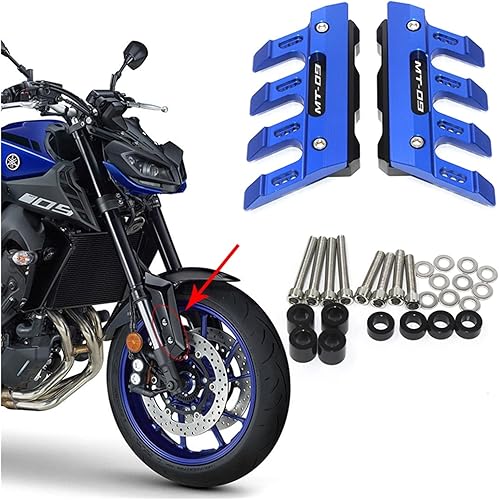 Miniatura 2 de Para MT-09 Logo para Yamaha para MT09 para MT 09 para FZ09 para FJ09 2015-2021 Protector de horquilla delantera de motocicleta Fender Slider Guard