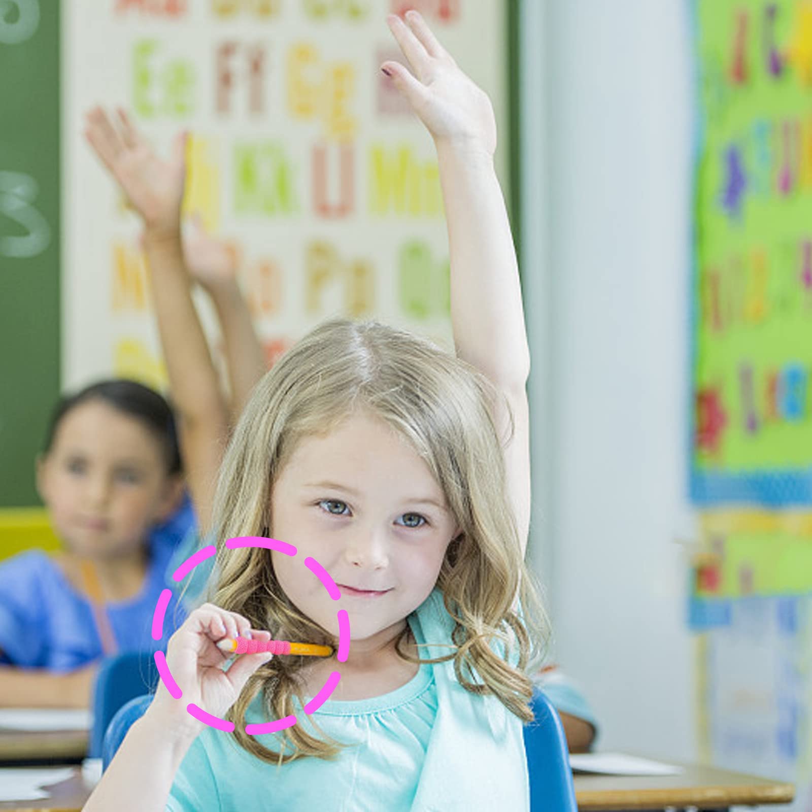 20 stuks potloodgrepen, schrijfhulp voor kinderen, ergonomische pennenhouder, potlood-grepen, siliconen, correcte handschrifthouding voor kleuterschool, verschillende pennen