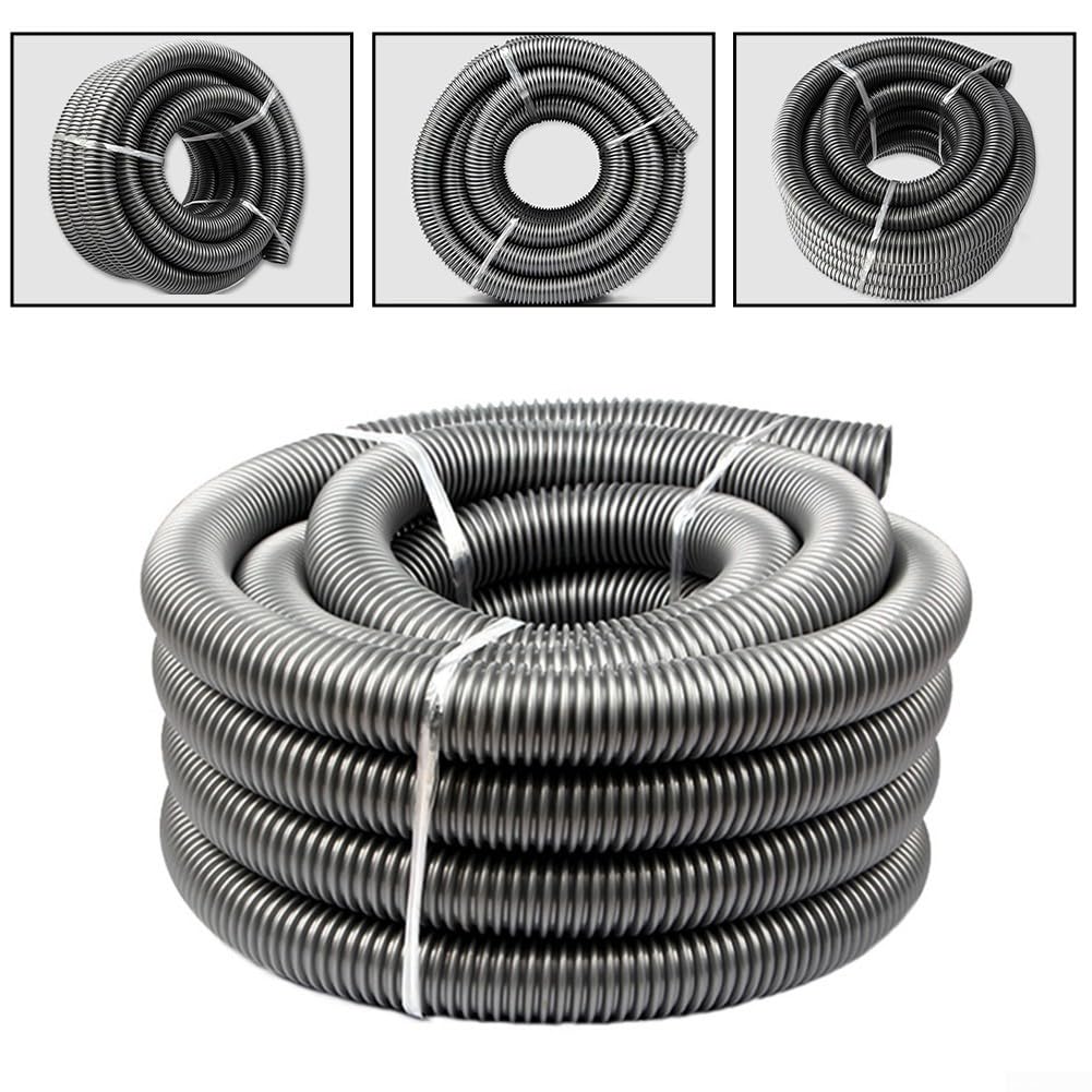 Tubo filettato per aspirapolvere, diametro interno 50 mm, tubo flessibile in plastica per lavori di pulizia domestica, resistente alla pressione, acidi, alcali (3 metri)