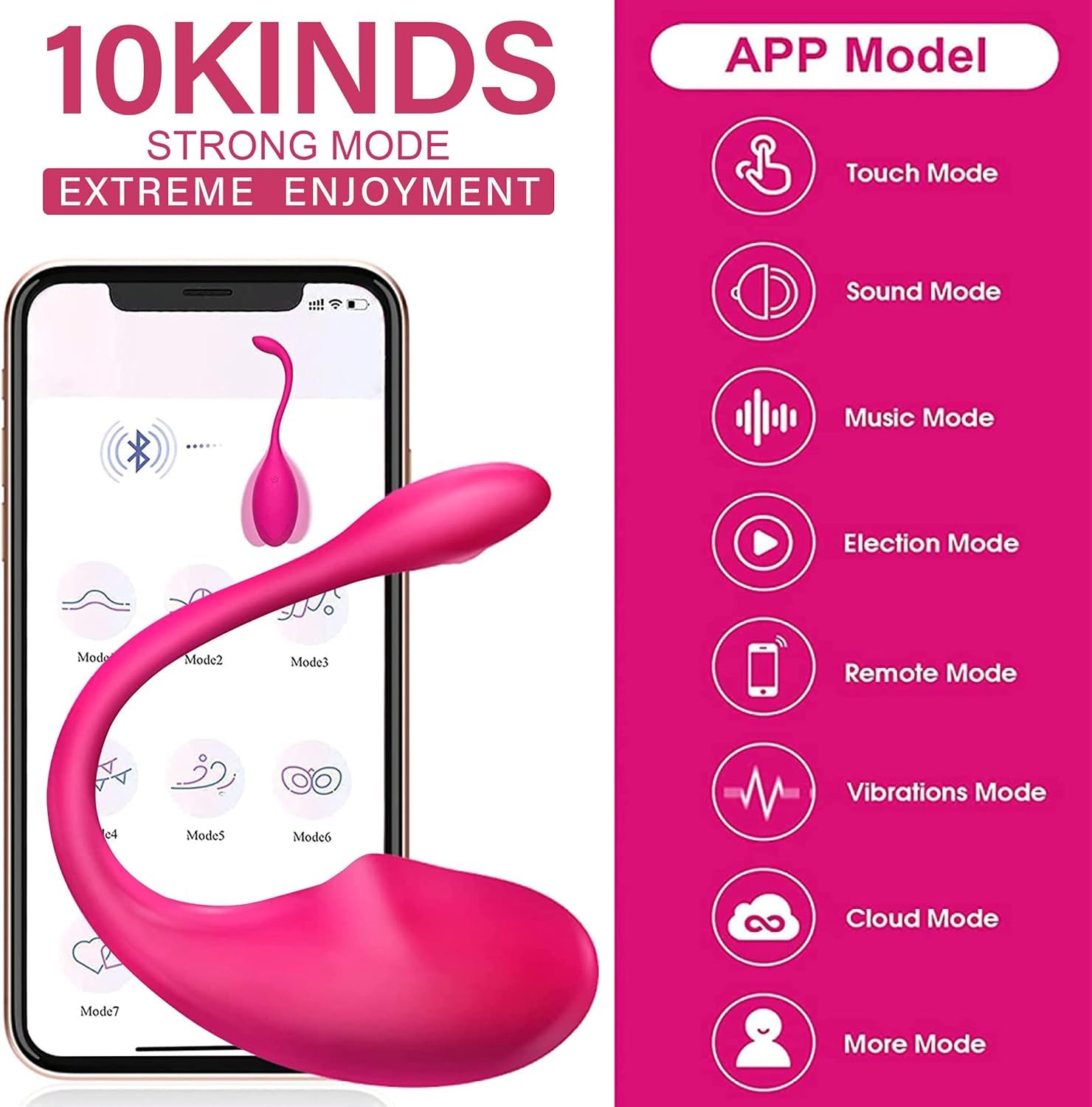Vibratoreper Donna Professionale Succhia Clitoride - Sexytoysys Donna Ovetto Vibrante Donna App Telecomando 10 Modalità Stimolante Massaggiatore Portatile Vibratori G-Spot Sexy Shop Hot Oggetti