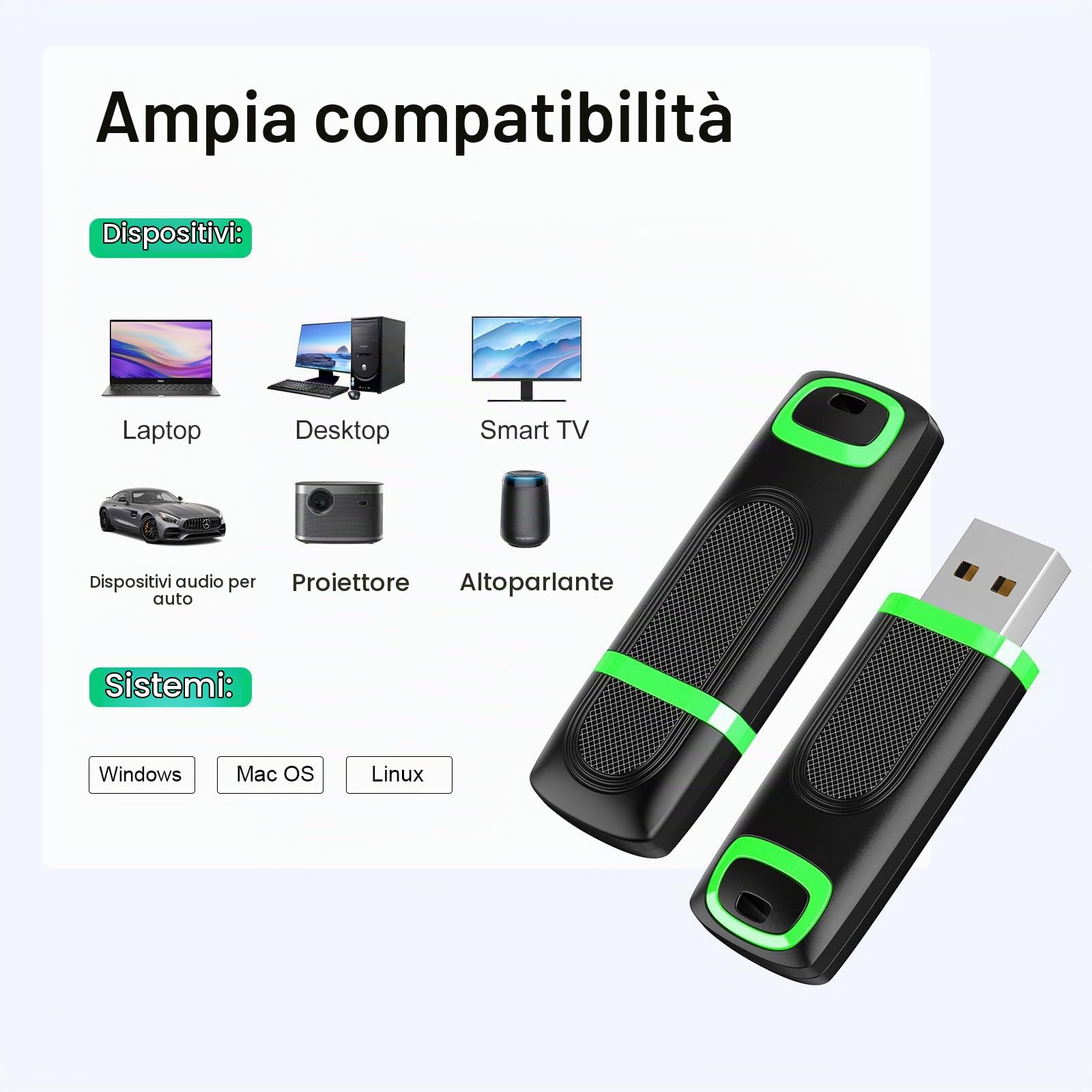 KEXIN 32 GB Chiavetta USB 10 Pezzi USB Pen Drive Chiavette USB Cap Penna Memoria Flash Unità Pennetta Thumb Drive Pendrive Memoria Stick USB Flash Drive Per PC Tablet TV Auto (Verde)