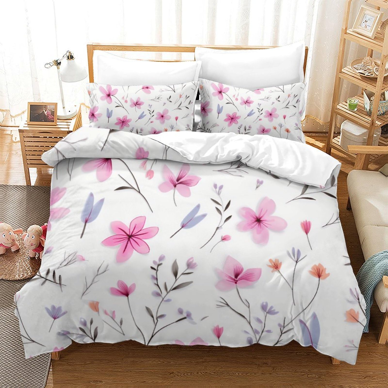 Parure de lit 3D fleurs pour transformer votre chambre en un cocon de douceur printanier