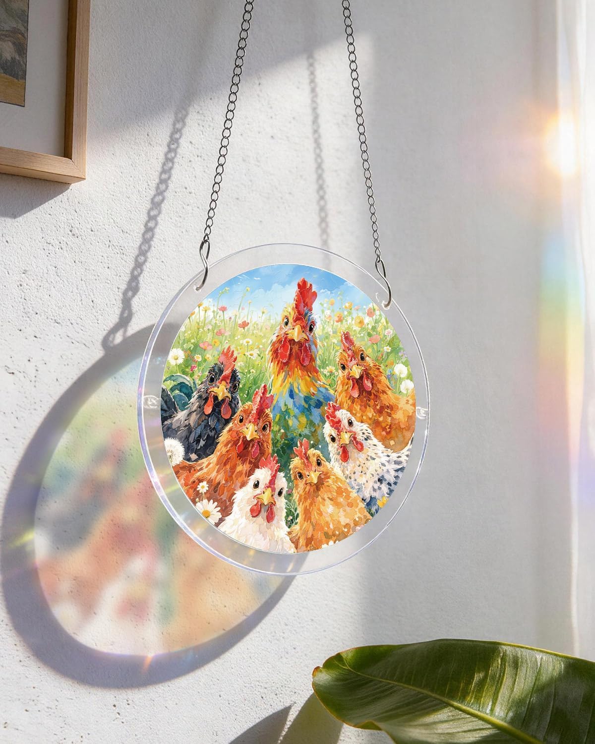 Acrylic Suncatcher Puzzle, Morning in Bloom-8.9 in