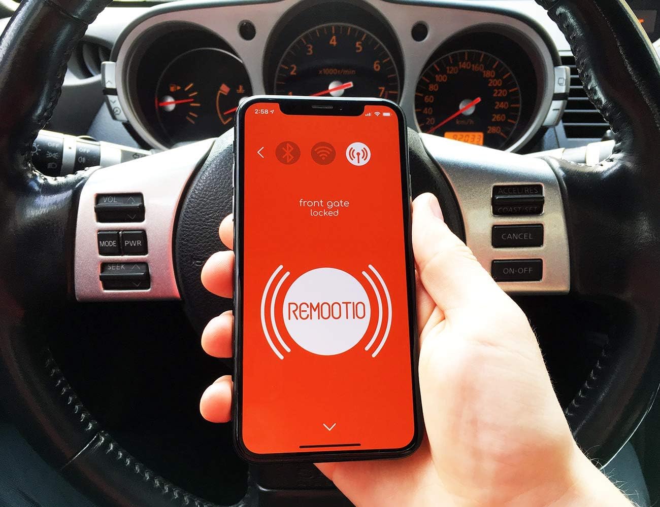 Remootio 2 WiFi and Bluetooth Smart Garage Door opener with iOS and Android App, Apple Home (HomeKit), Amazon Alexa, Google Home, SmartThings, Siri Shortcuts compatible. With sensor and power adapter.