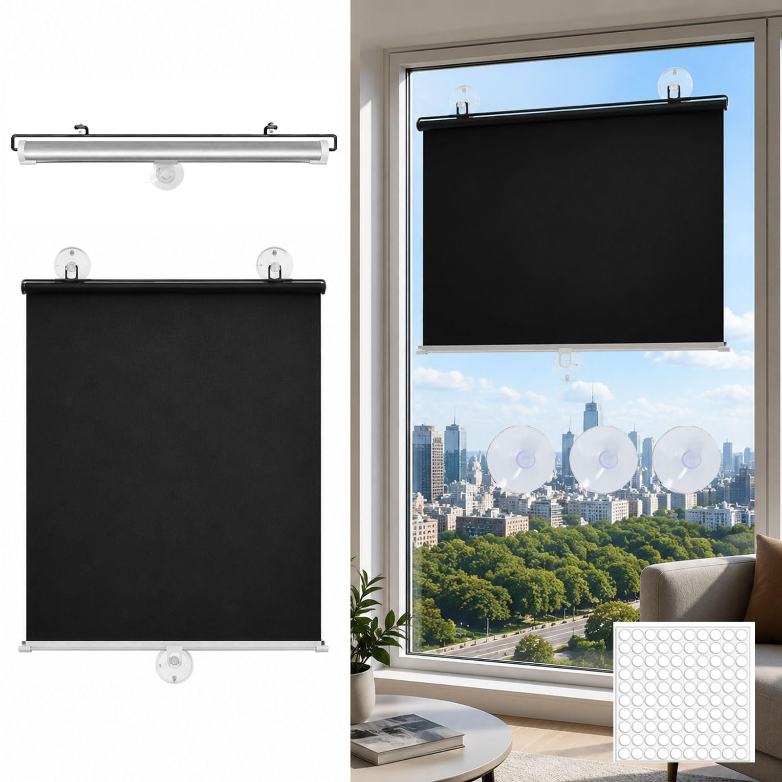 Rideaux occultant temporaires et stores enrouleurs thermiques 80x150