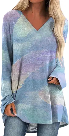 Summer Women's Long Sleeve V-Neck Casual Top
