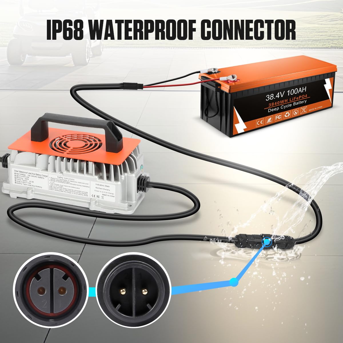36V Lithium Battery Charger 43.8V 25A LiFePO4 Charger 36 Volt