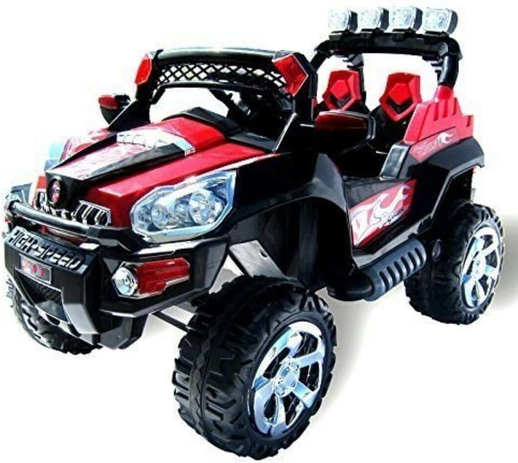 Toys & Motorades 2 Seater Heavy Duty Big Size Kids Ride Jeep - Red & Black