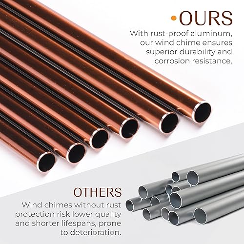 Miniatura 8 de UpBlend - Carillón de viento de tono profundo Condolencias al aire libre y regalo conmemorativo por la pérdida de un ser querido, campanillas de