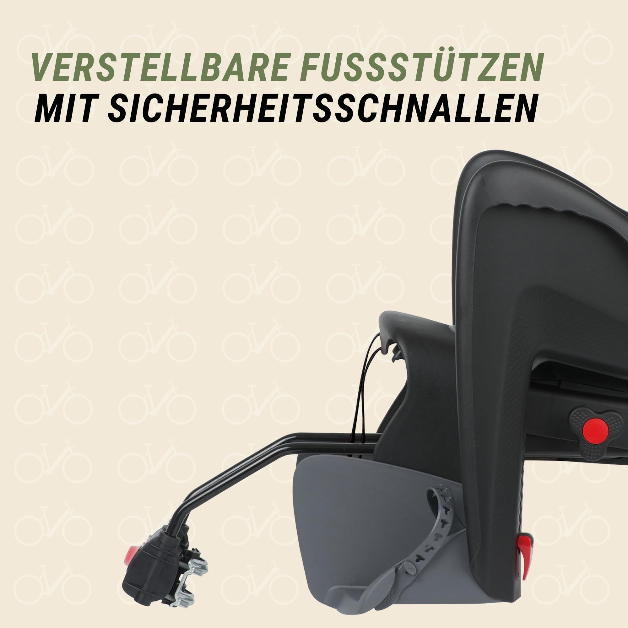 Prophete Polisport Bilby RS Fahrradkindersitz | Kindersitz für die Sattelrohrmonage | für Kinder zwischen 9 und 22 kg | grau
