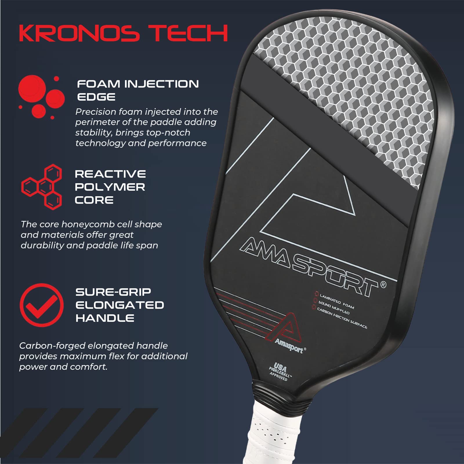 Amazon | PICKLETECH AMA Sport Kronos ピックルボールパドル - 米国