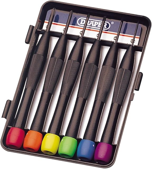 Draper 20644 Precision Screwdriver Set, 6 Pcs , Blue